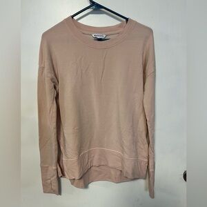 Athleta Pale Pink Coaster Luxe Crewneck Pullover sweatshirt XS